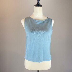Eileen Fisher Tank Top Women's Size Large Blue-Gray Sleeveless Minimalist